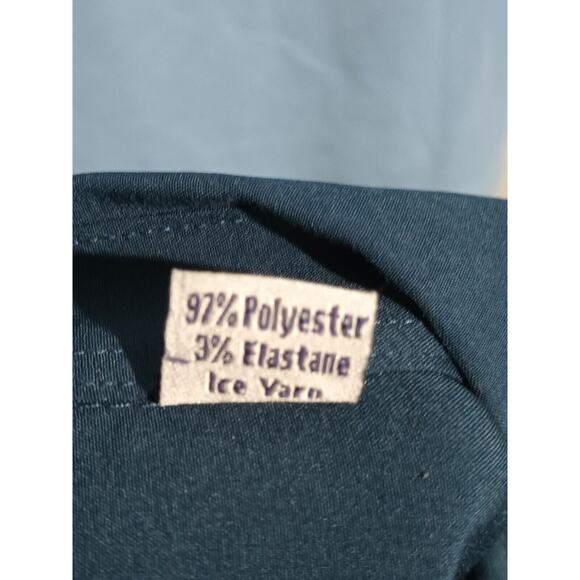 Kilburne & Finch Size 19 34/35 Long Sleeve Teal Button Up Dress Shirt - Picture 9 of 9